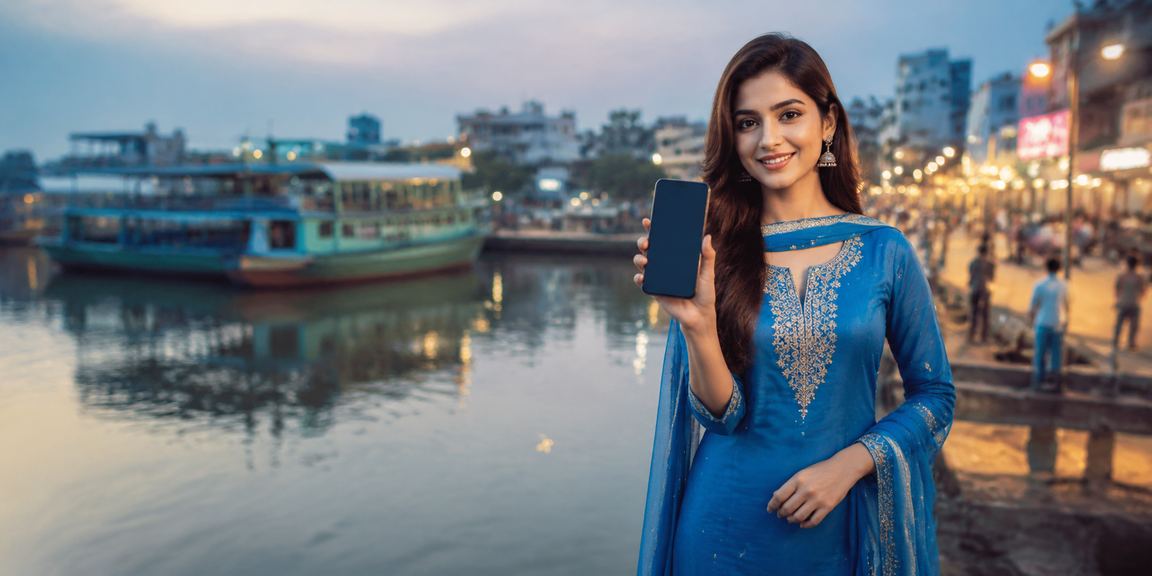 কুমিল্লার একজন নারী বেটর মোবাইলে ডিপোজিট বোনাস চেক করছেন